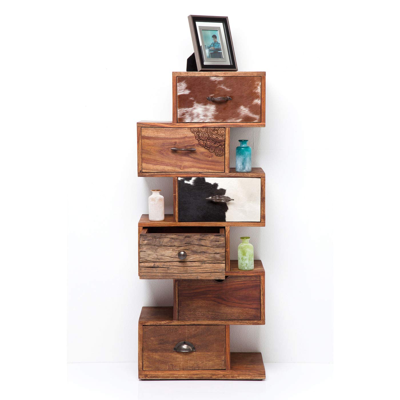 kare-design-hochkommode-rodeo-zick-zack-braun-120-x-50-x-30-cm image 4
