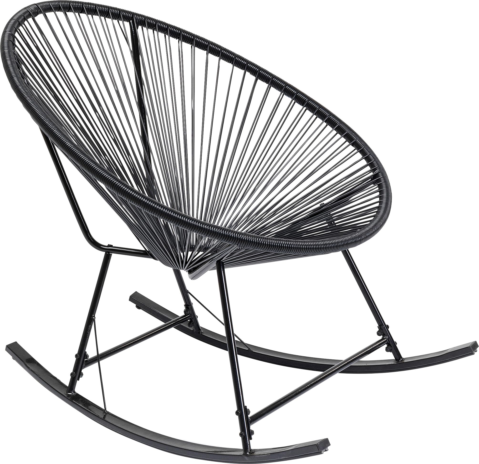 kare-design-schaukelstuhl-acapulco-mono-schwarz-indoor-outdoor image 1