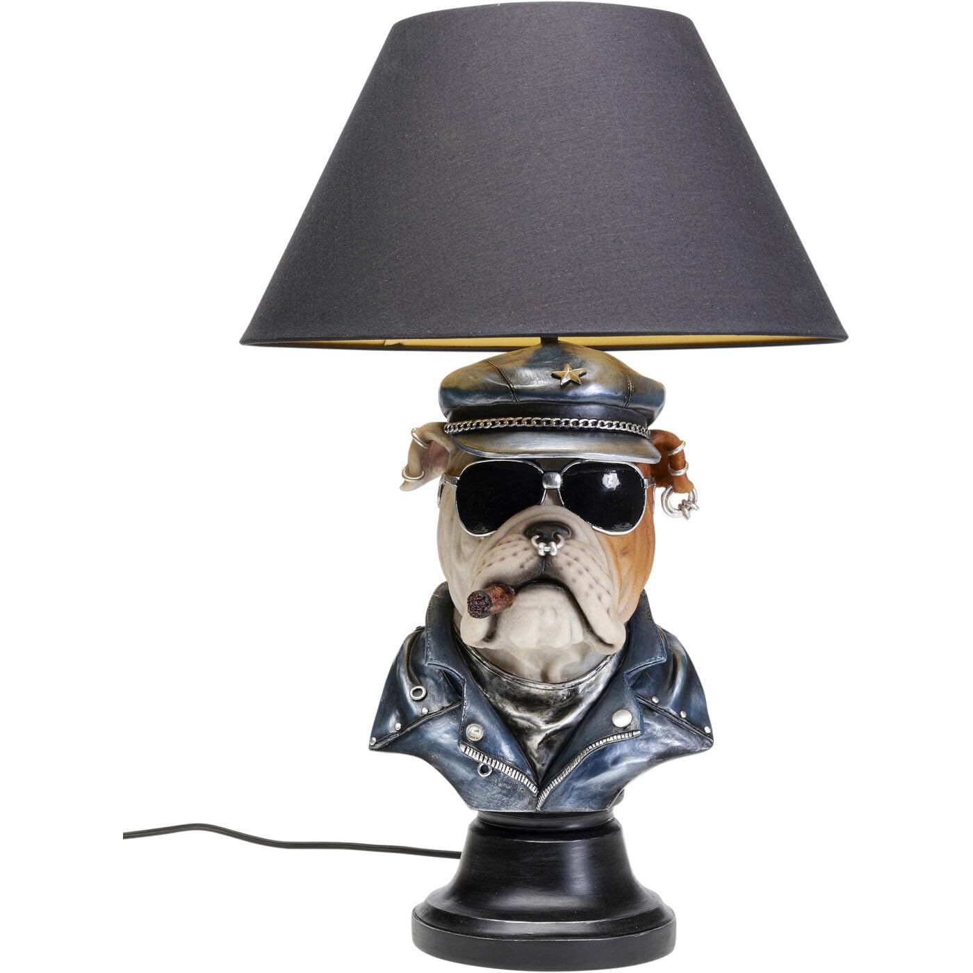kare-design-tischlampe-punk-dog-schwarz-design-tischleuchte-57x36x36-cm-e27 image 1