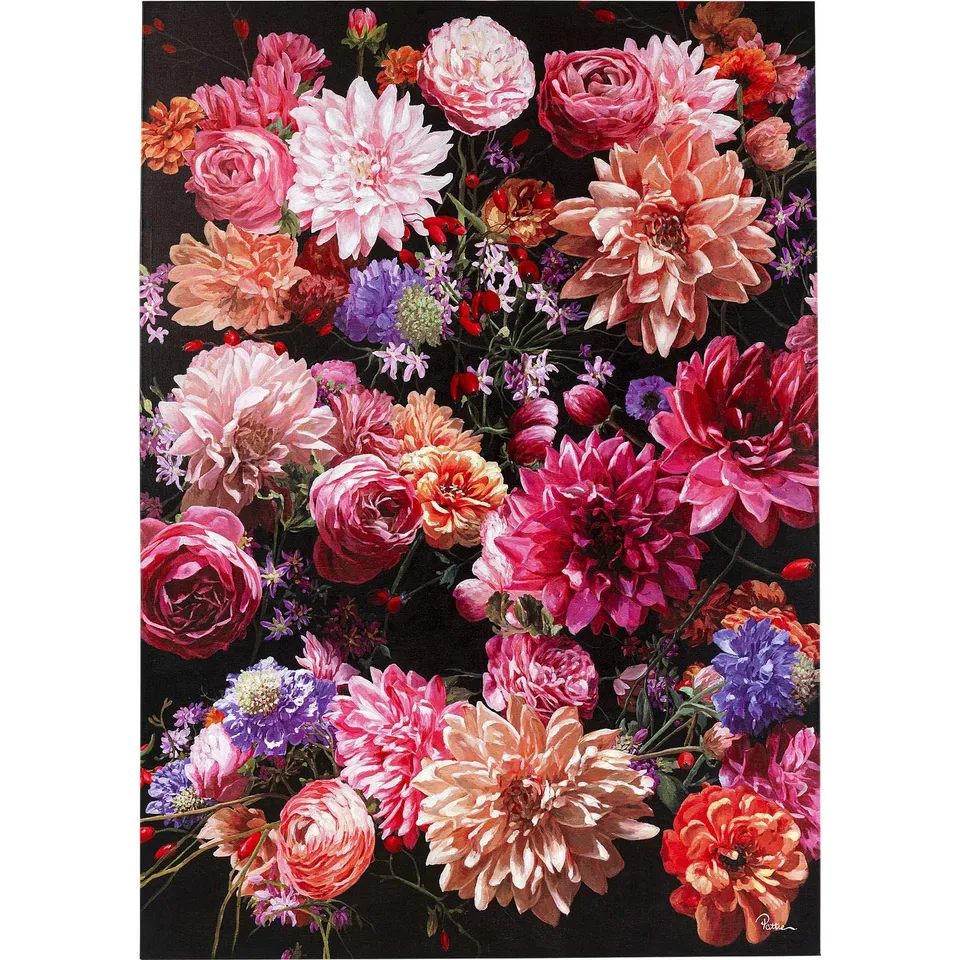 kare-design-bild-touched-flower-bouquet-pink-xxl-leinwand-200x140-cm-mit-acryl-v image 1