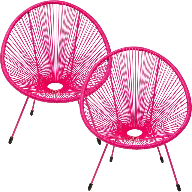 kare-design-gartenst-hle-acapulco-mono-2er-set-pink-outdoor-retro image 1