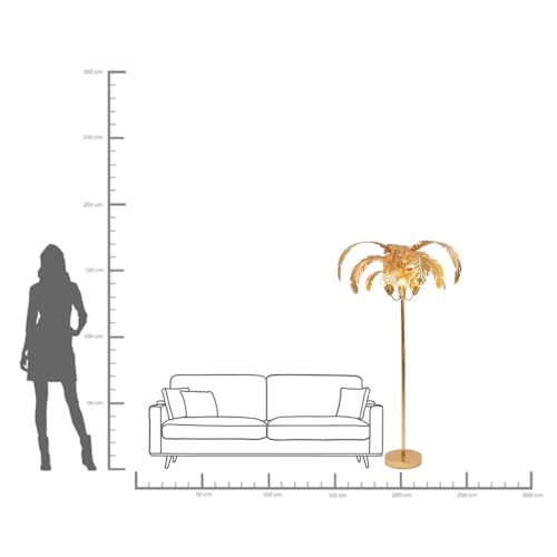 kare-design-stehleuchte-palmera-170-cm-palmen-stehlampe-gold-stahl image 8