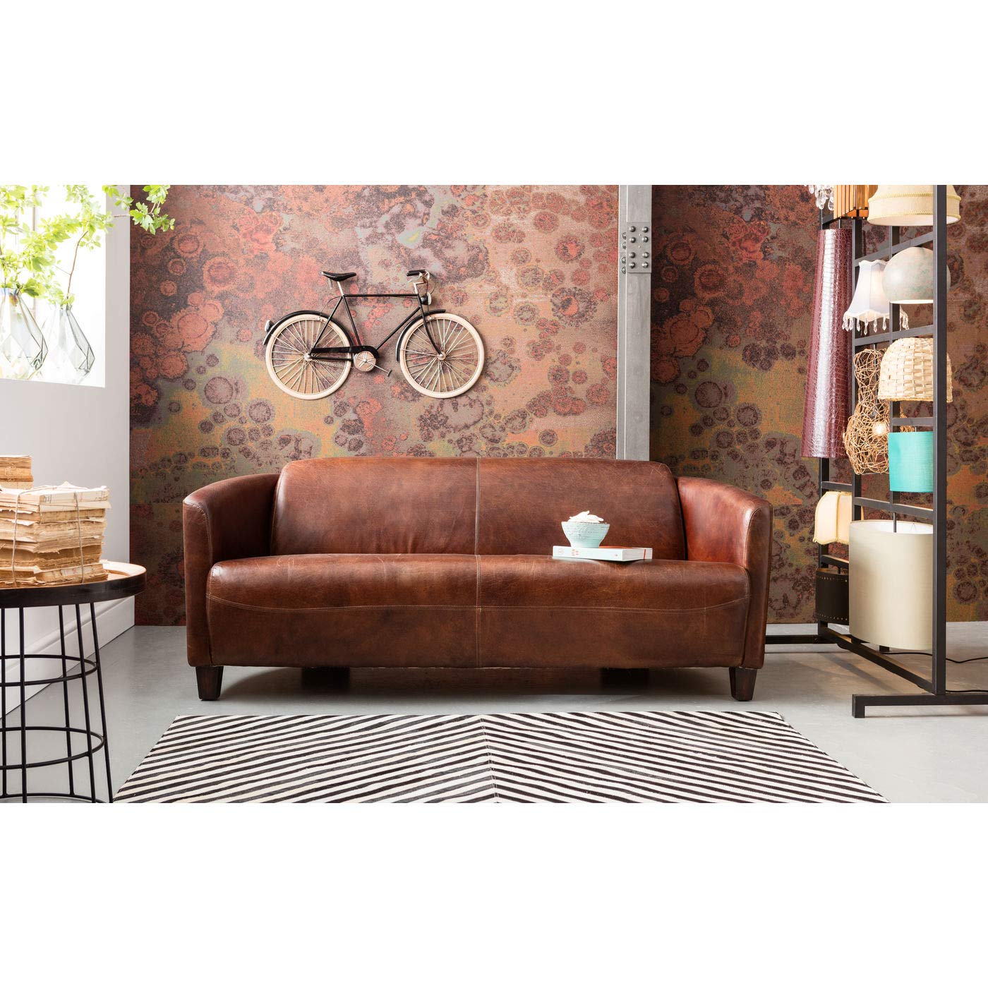 kare-design-sofa-cigar-lounge-2-3-sitzer-ledersofa-cognac-braun-176-cm image 5