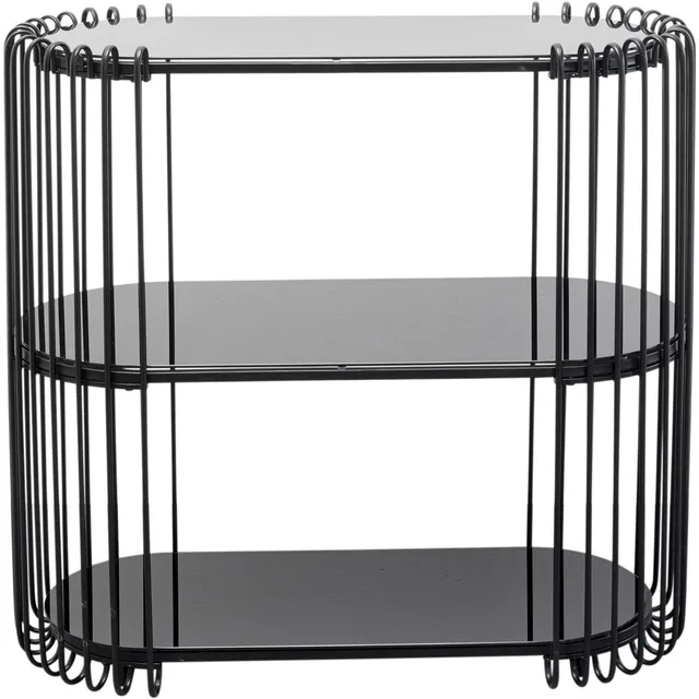 kare-design-wire-konsole-schwarz-78x81x37-cm-sideboard-mit-esg-glas image 1