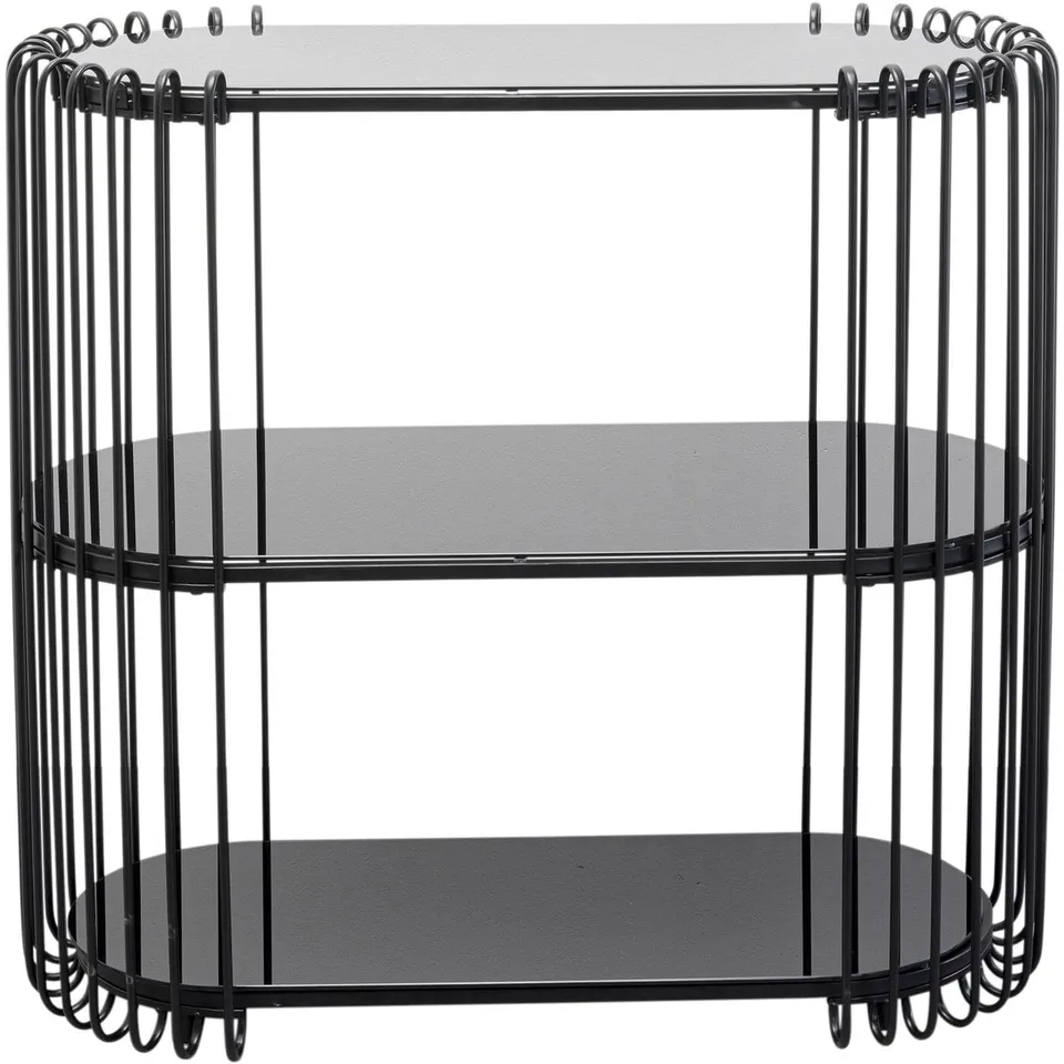 kare-design-wire-konsole-schwarz-78x81x37-cm-sideboard-mit-esg-glas image 1