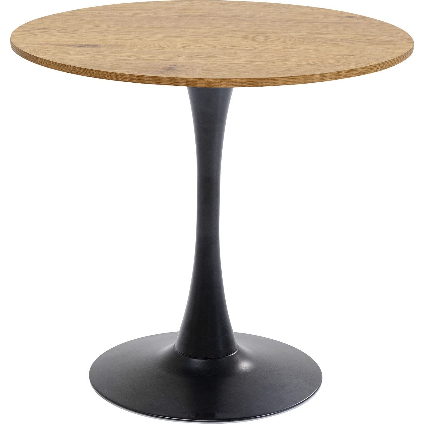 kare-design-schickeria-eiche-tisch-schwarz-runder-esszimmertisch-durchmesser-80- image 1