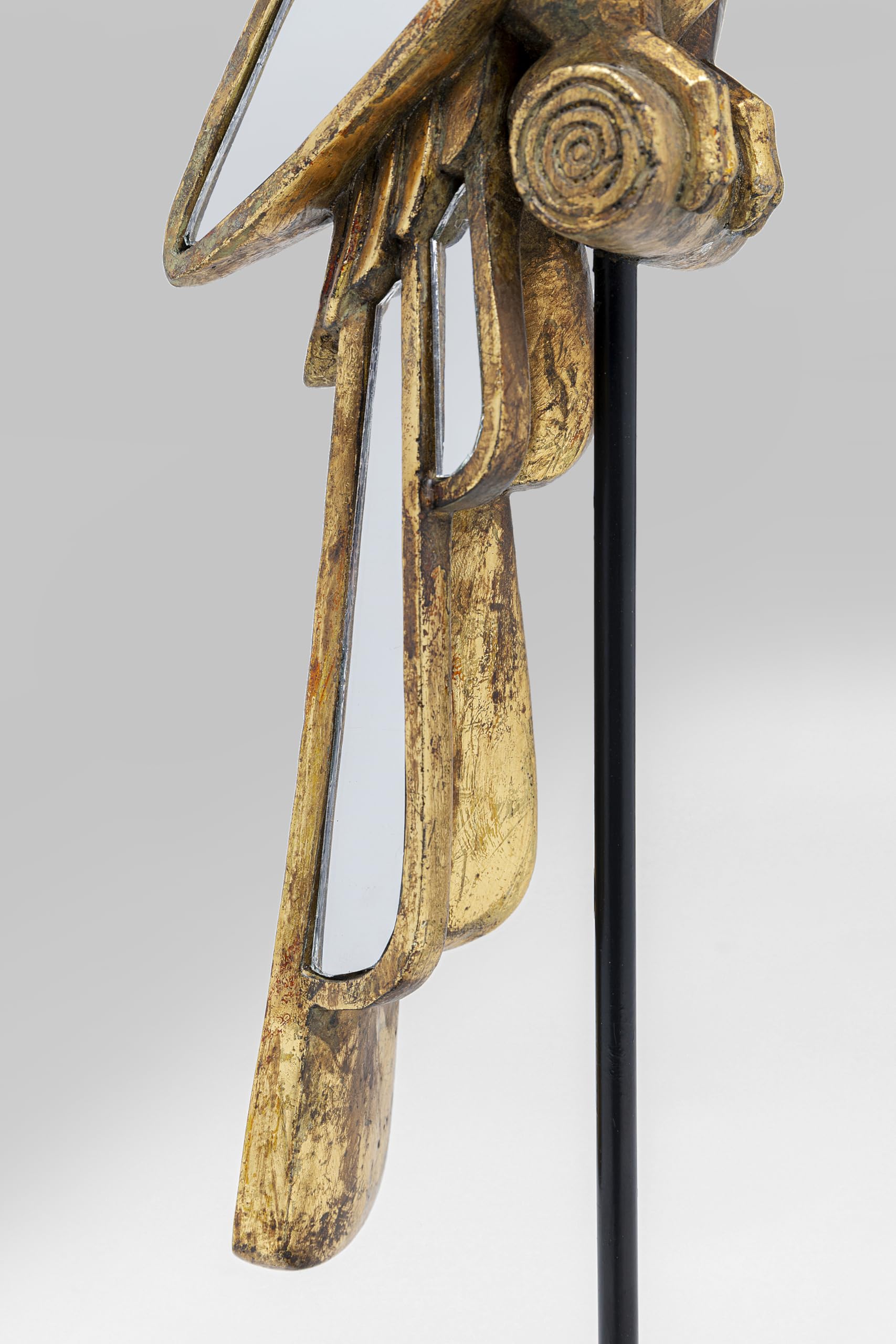 kare-design-deko-objekt-mirrored-parrot-xl-gold-53cm-papagei-tierfigur-mit-spieg image 5