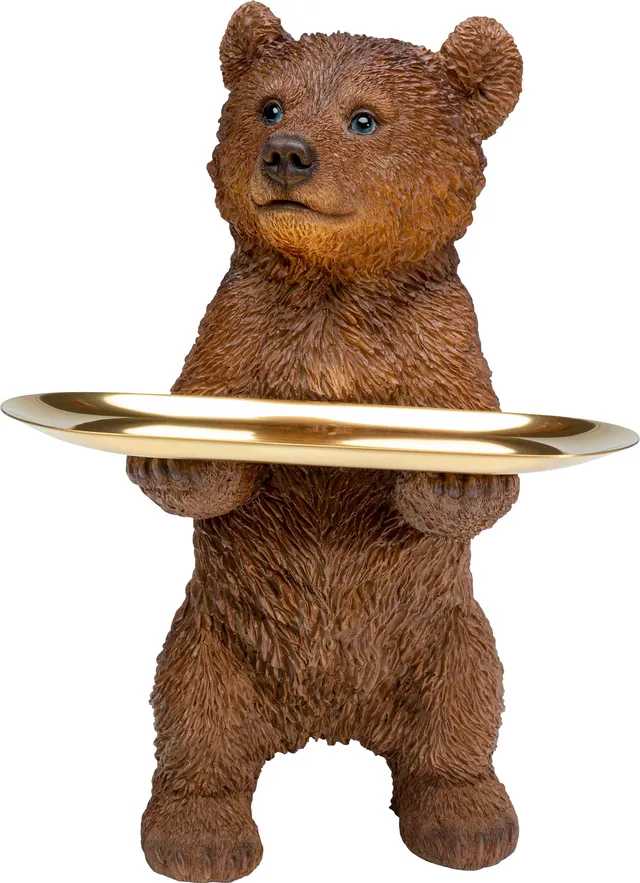 kare-design-figur-butler-standing-bear-braun-35x15x16cm image 1