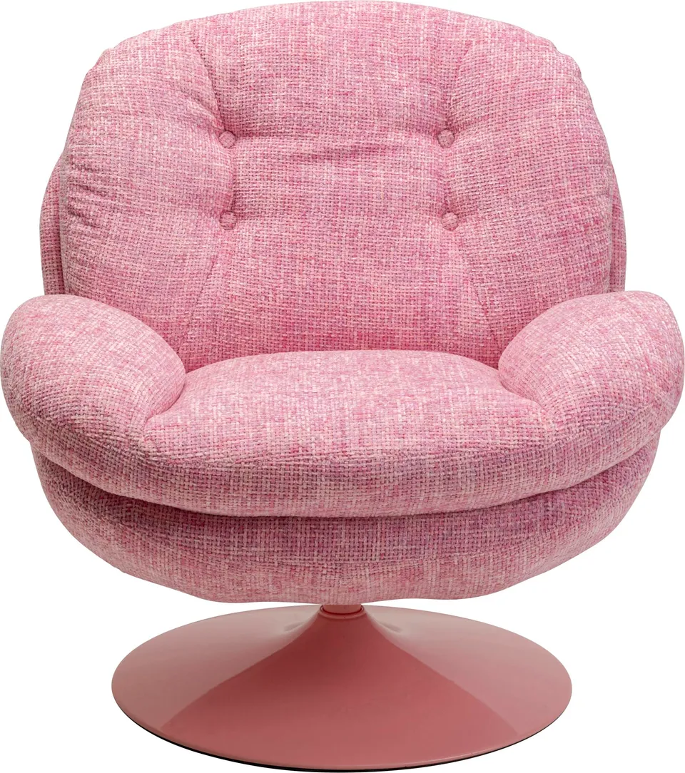 kare-design-cosy-drehsessel-pink-84x81x83-cm-360-retro-sessel image 1