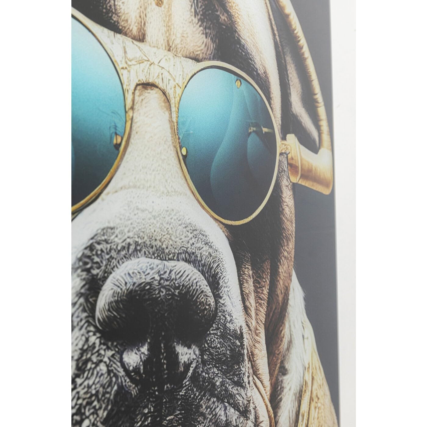 kare-design-wandbild-fashion-dog-bunt-80x60-cm-glasbild-esg-sicherheitsglas image 3