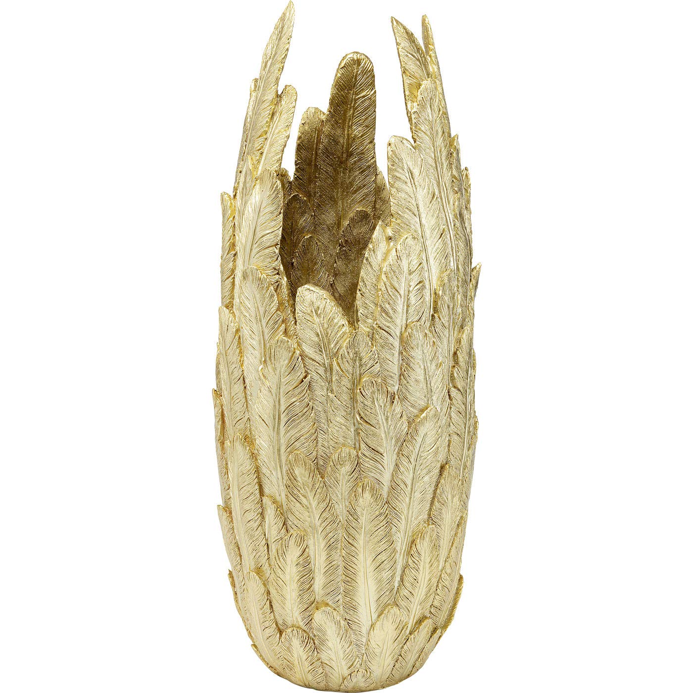 kare-design-feathers-bodenvase-gold-feder-design-vase-80x34x34-cm image 6