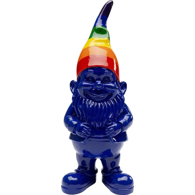 kare-design-deko-figur-zwerg-rainbow-blau-21x8x8-cm image 1