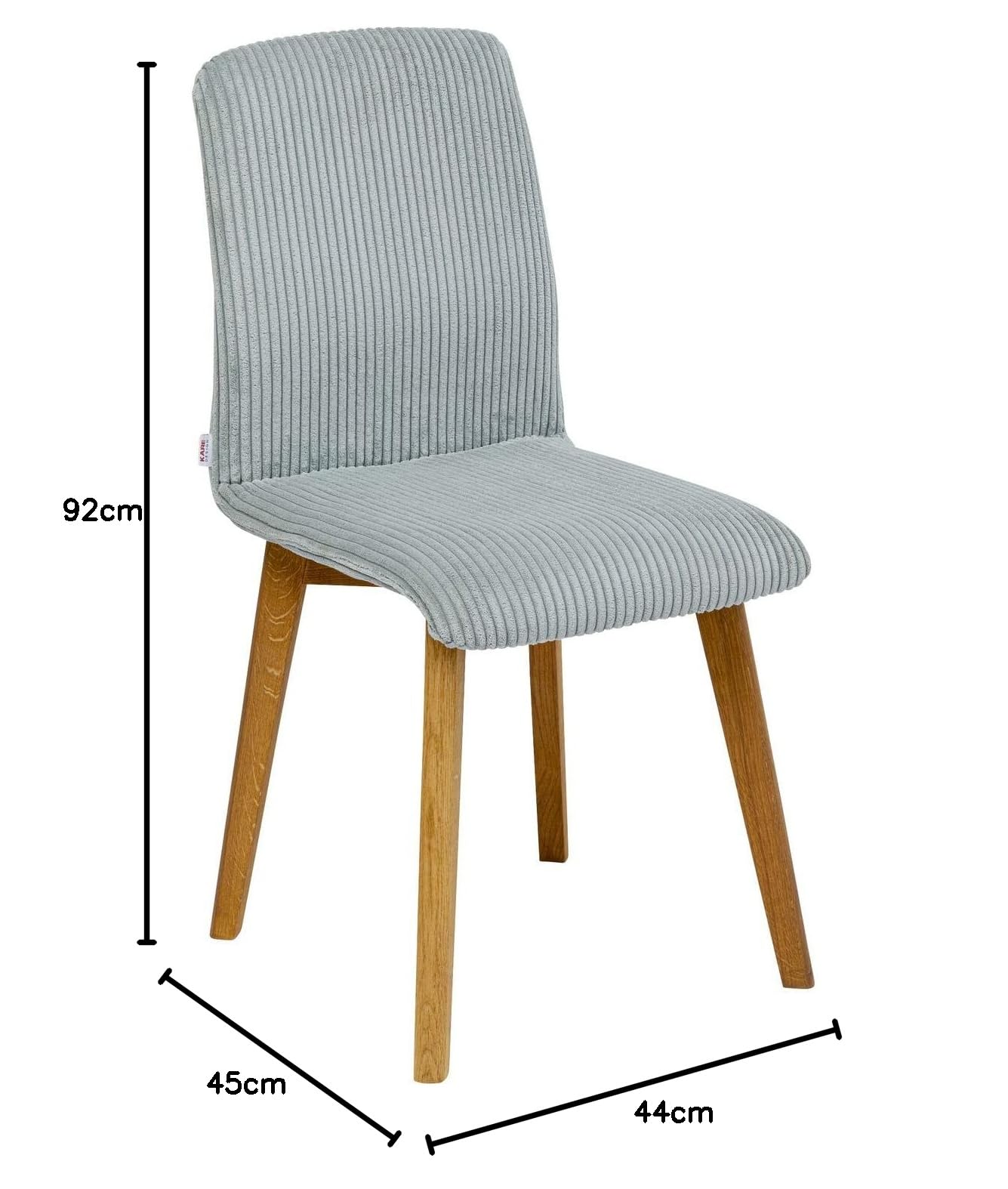 kare-design-stuhl-lara-cord-esszimmerstuhl-blau-eiche-92x44x45-cm image 3