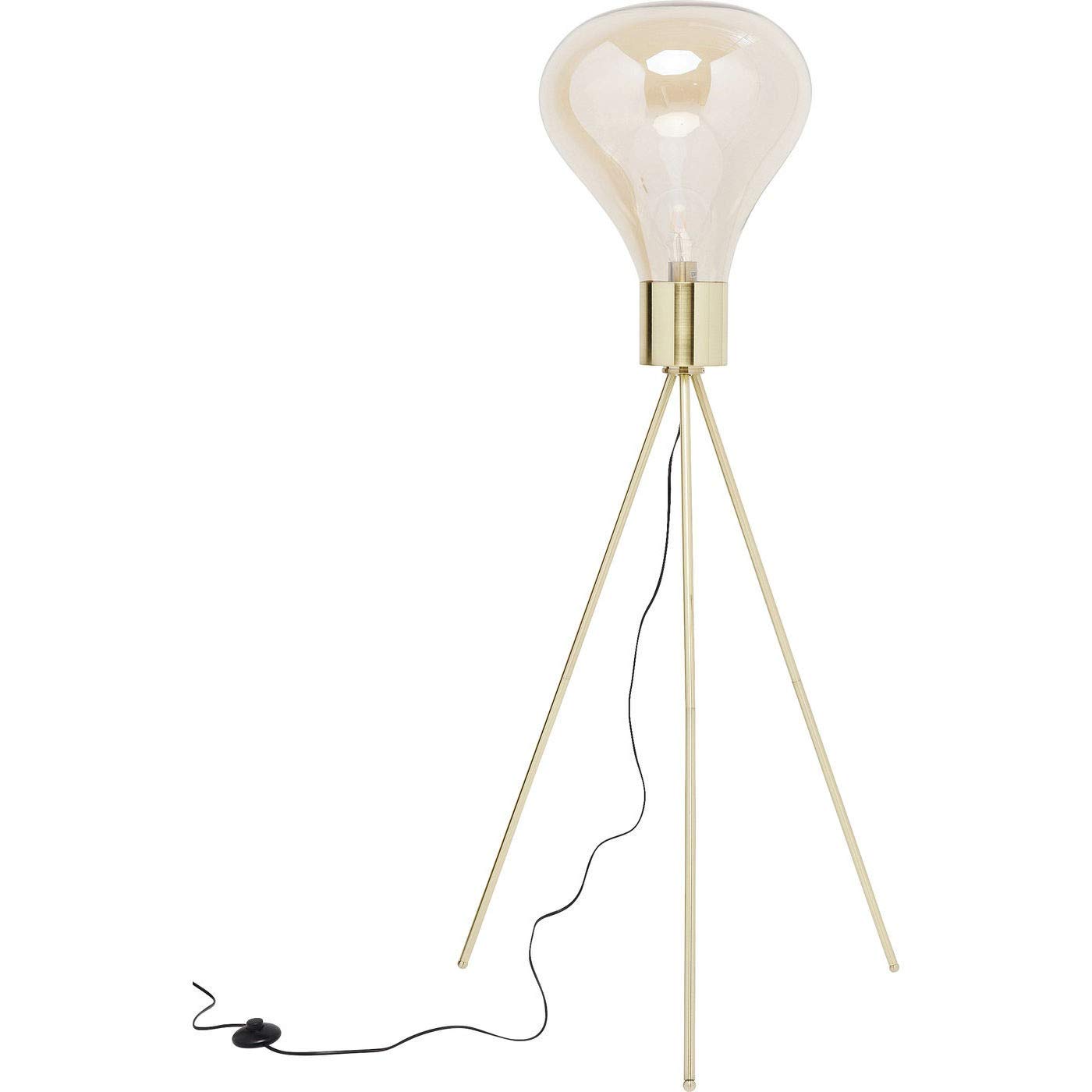 kare-design-stehleuchte-tripod-pear-160-cm-dreifu-stehlampe-gold-birne image 1