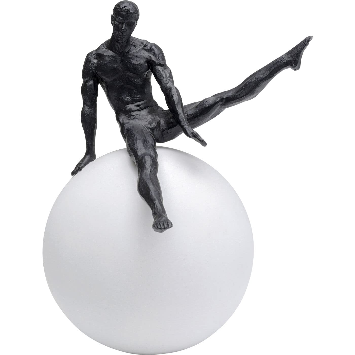 kare-design-objekt-athletic-33-cm-schwarz-wei-e-deko-skulptur-33x27x22-cm image 1