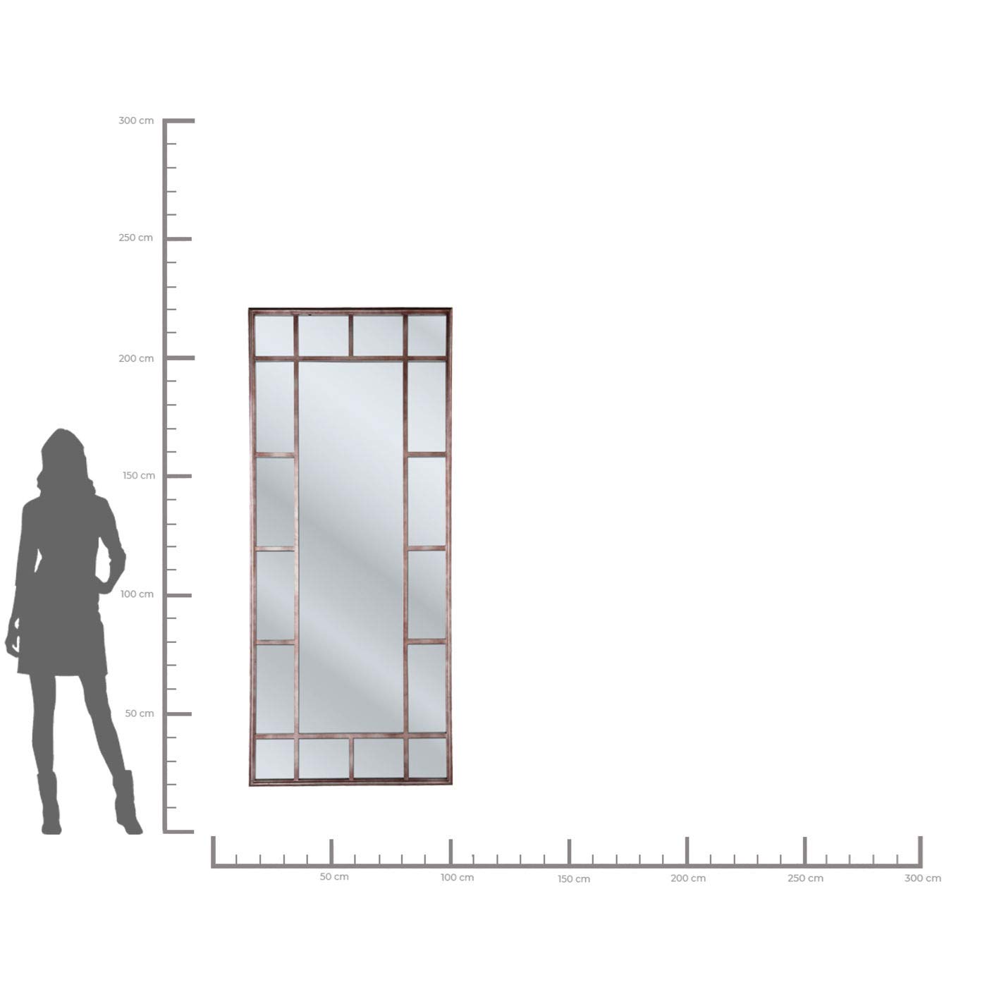 kare-design-spiegel-window-iron-200x90x3-cm-industrial-wandspiegel-stahl image 3