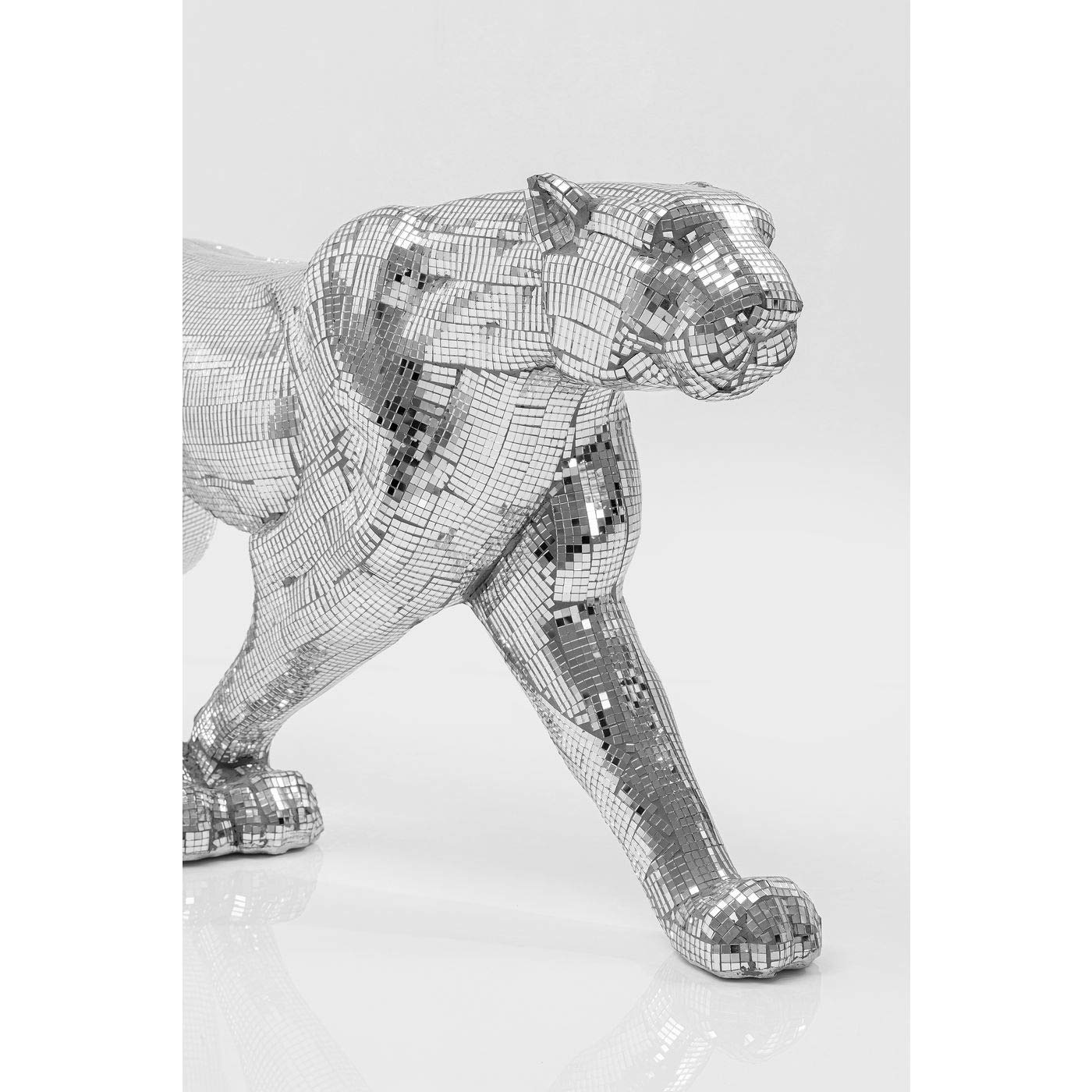 kare-design-deko-objekt-leopard-mosaic-silber-xl-34-x-95-x-18-cm-fiberglas image 4