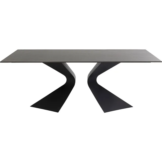kare-design-tisch-gloria-rechteckiger-esstisch-200x100-cm-schwarz-keramik-stahl- image 1