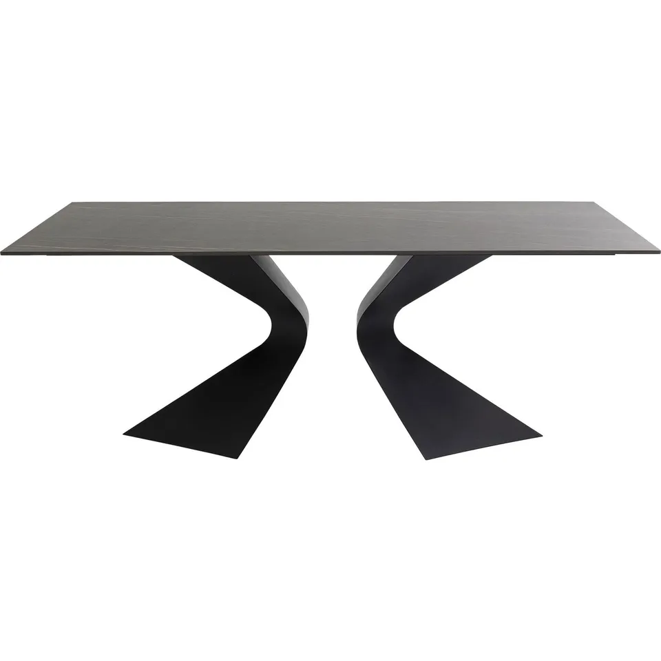 kare-design-tisch-gloria-rechteckiger-esstisch-200x100-cm-schwarz-keramik-stahl- image 1