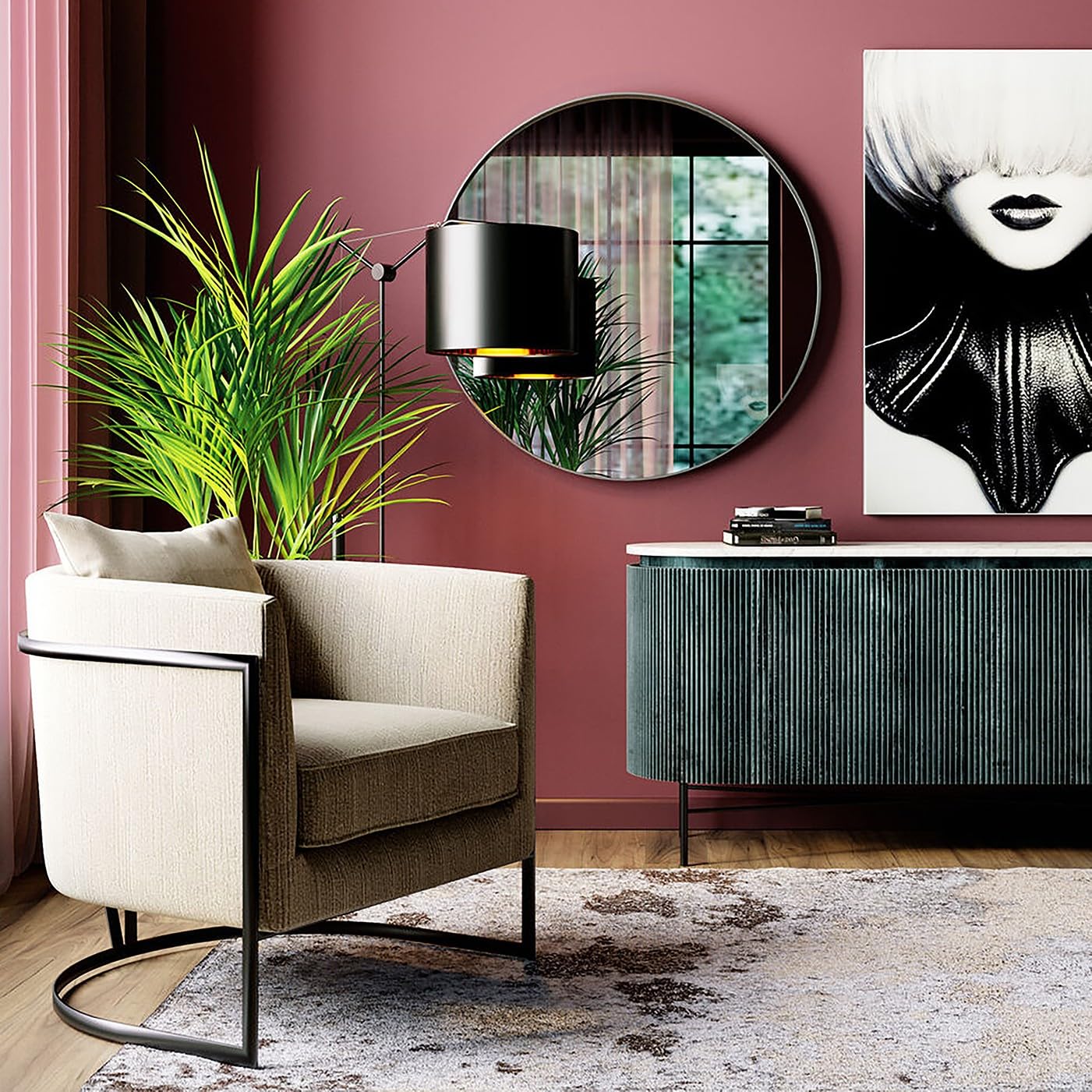 kare-design-spiegel-curvy-mo-chrom-look-rund-100-cm image 2