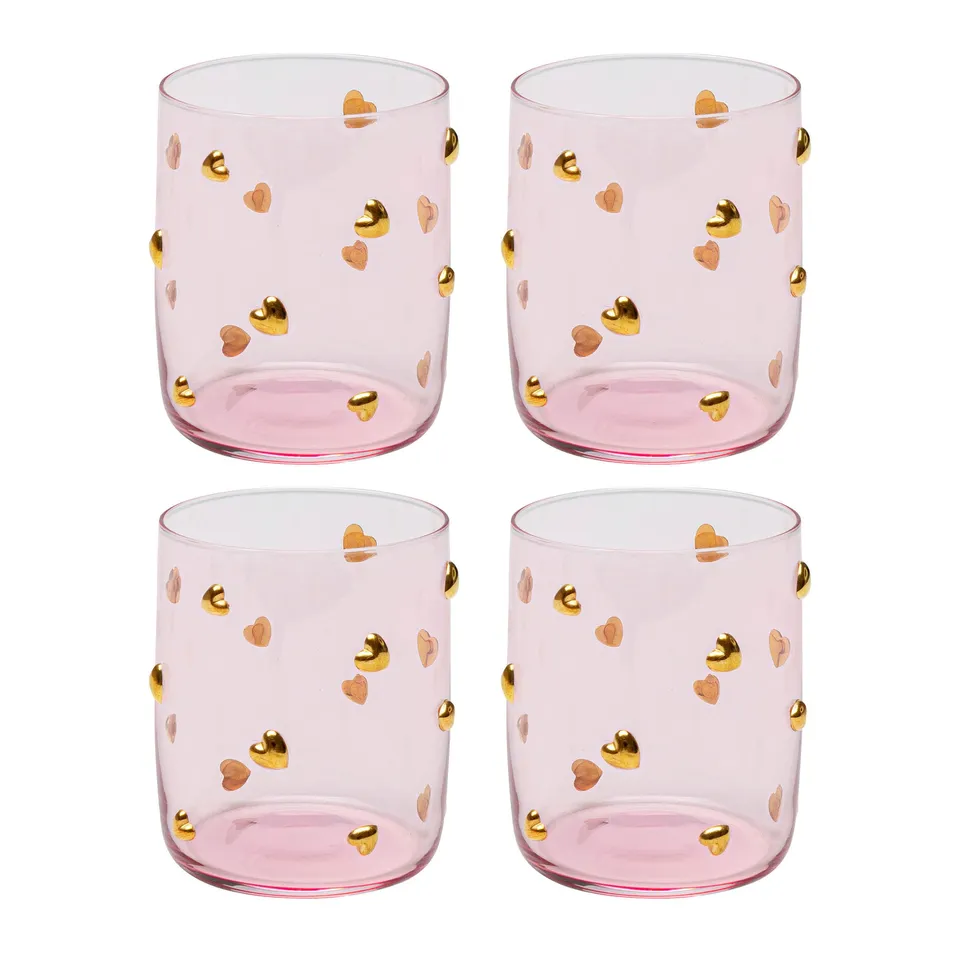 kare-design-glas-heart-gl-ser-set-4-teilig-rosa-305-ml image 1