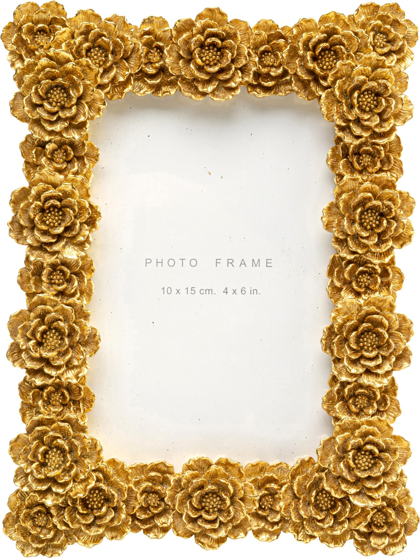 kare-design-bilderrahmen-blumen-gold-fotorahmen-10x15-cm-rechteckig image 1