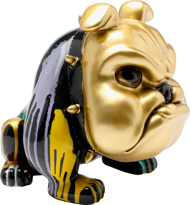 kare-design-spardose-mad-dog-spardose-23-cm-mehrfarbig-graffiti-hund-handbemalt image 1