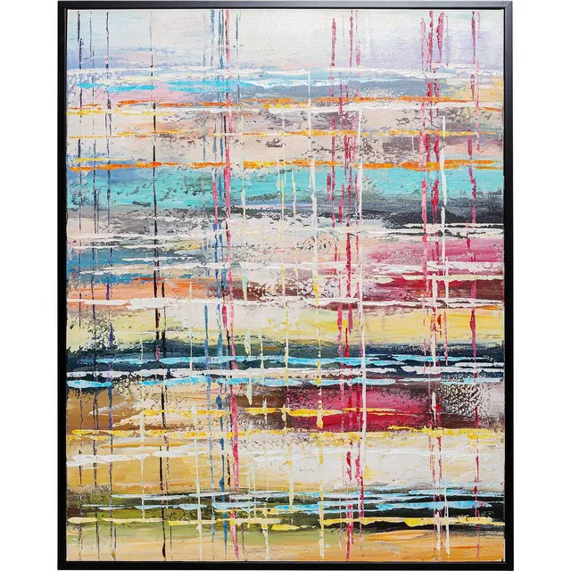 kare-design-orizzonte-bild-mit-rahmen-bunt-80x100cm image 1