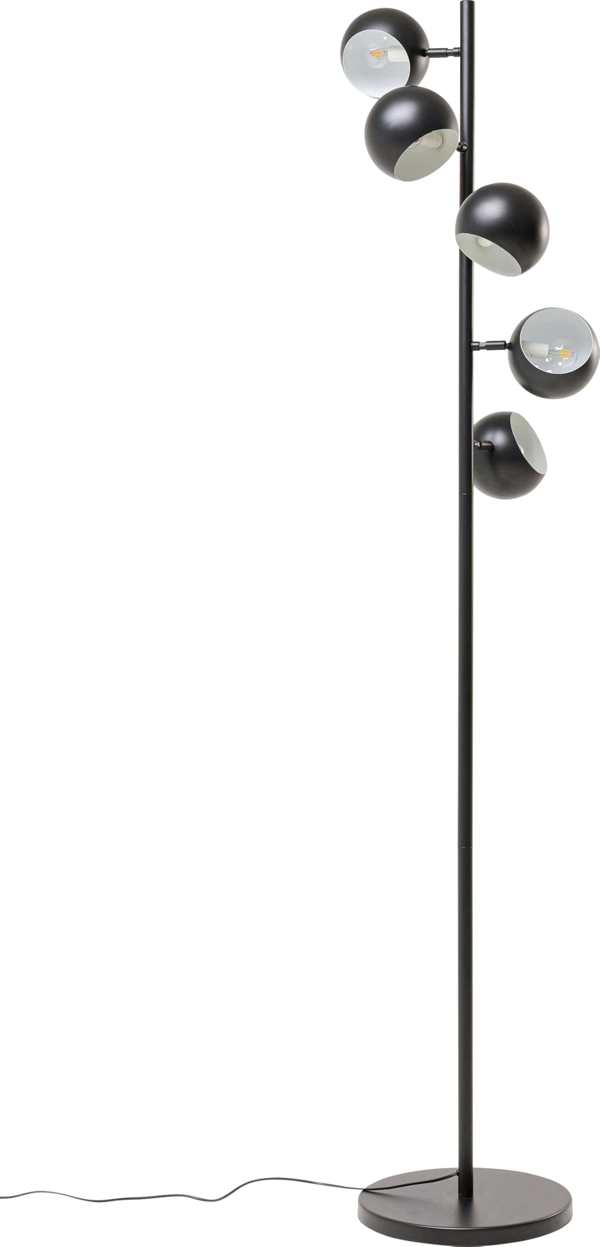 kare-design-calotta-stehleuchte-schwarz-5-flammige-designer-stehlampe-180-cm image 1