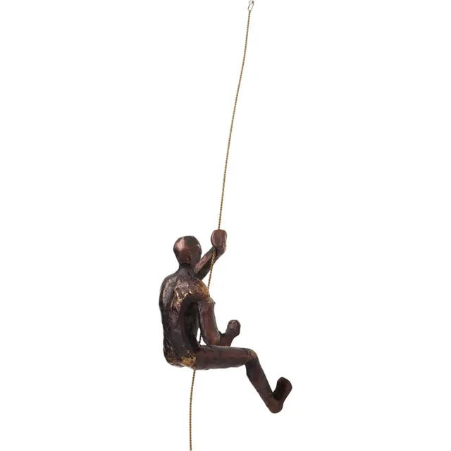 kare-design-wandobjekt-climber-rope-kletterer-wandschmuck-braun-23x14x9-cm image 1