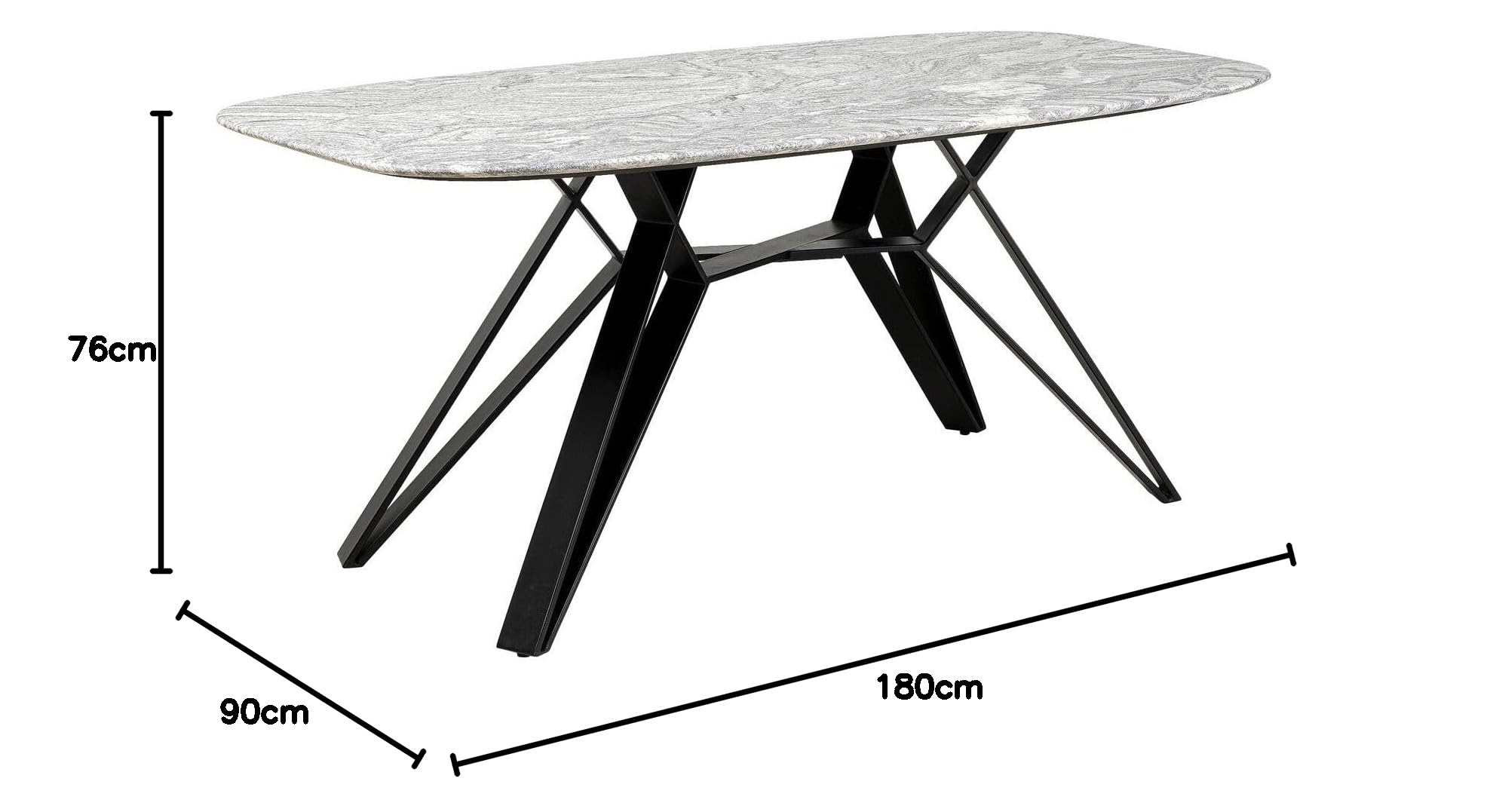 kare-design-okinawa-tisch-schwarz-esszimmertisch-granitplatte-76x180x90-cm-f-r-4 image 2