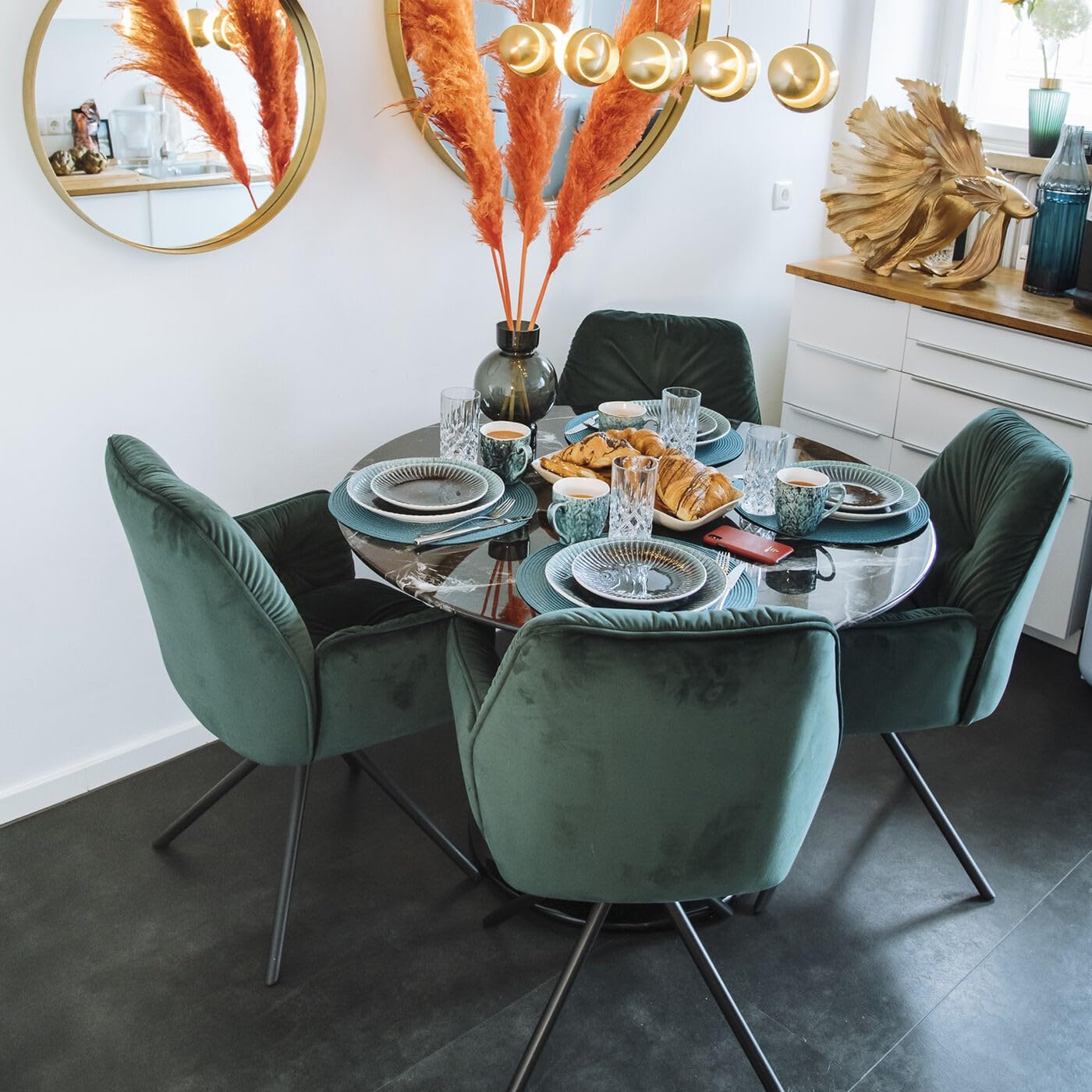 kare-design-armlehnstuhl-mila-gr-n-samtoptik-89x60x65-cm image 2