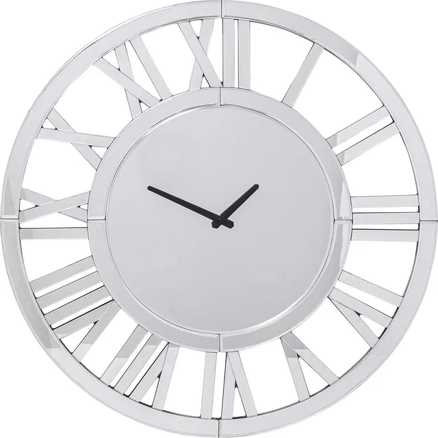 kare-design-wanduhr-specchio-verspiegelte-rund-wanduhr-60-cm-mit-r-mischen-ziffe image 1