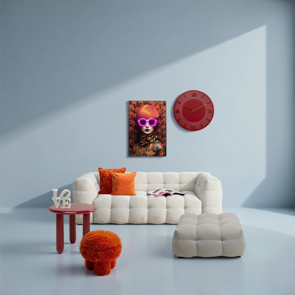 kare-design-led-wandbild-fancy-red-lady-rot-75x55-cm-gerahmt image 2