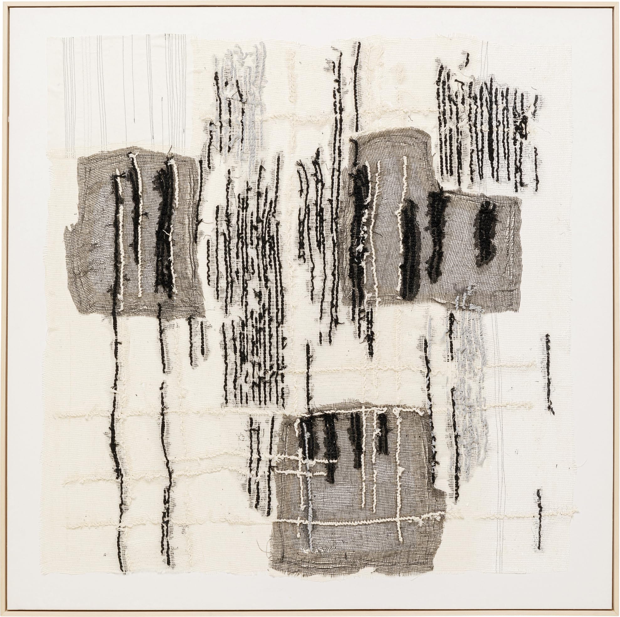kare-design-leinwandbild-cucito-beige-120x120-cm-handgemalt image 1
