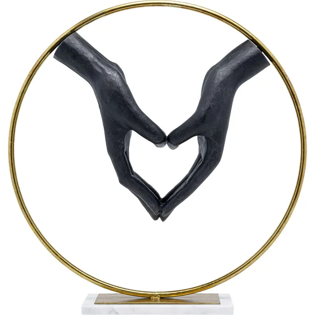 kare-design-elements-heart-hand-deko-objekt-schwarz-62x60x15-cm image 1
