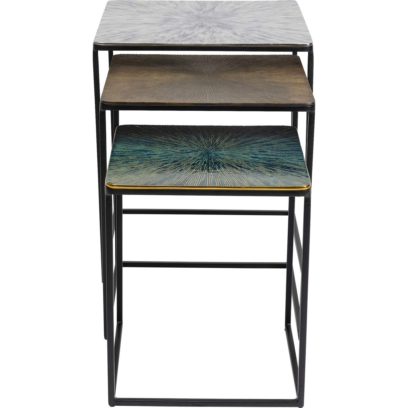 kare-design-beistelltisch-ray-square-3er-set-quadratisch-schwarz-58x48x48-cm image 1