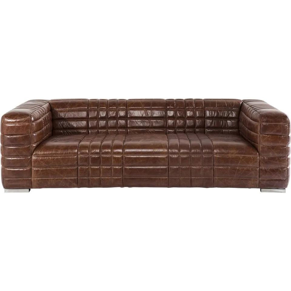 kare-design-square-dance-3-sitzer-ledersofa-braun-234-cm-echtleder image 1