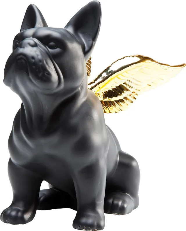 kare-design-sitting-angel-dog-deko-figur-schwarz-gold-22x12x21-cm image 1