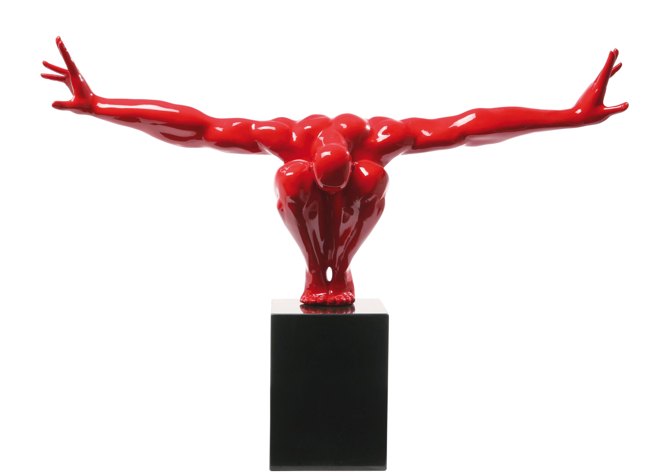kare-design-deko-objekt-athlet-bronze-skulptur-mit-marmorsockel-52x75x23-cm image 7