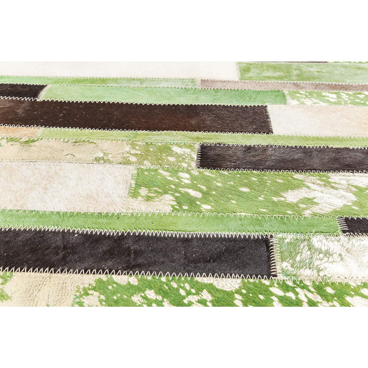 kare-design-teppich-brick-240-x-170-cm-kuhfell-l-ufer-patchwork-gr-n-braun image 5