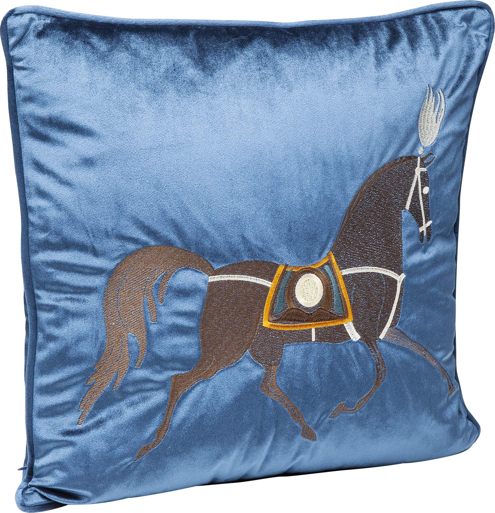kare-design-kissen-pferd-blau-samtoptik-mit-f-llung image 4