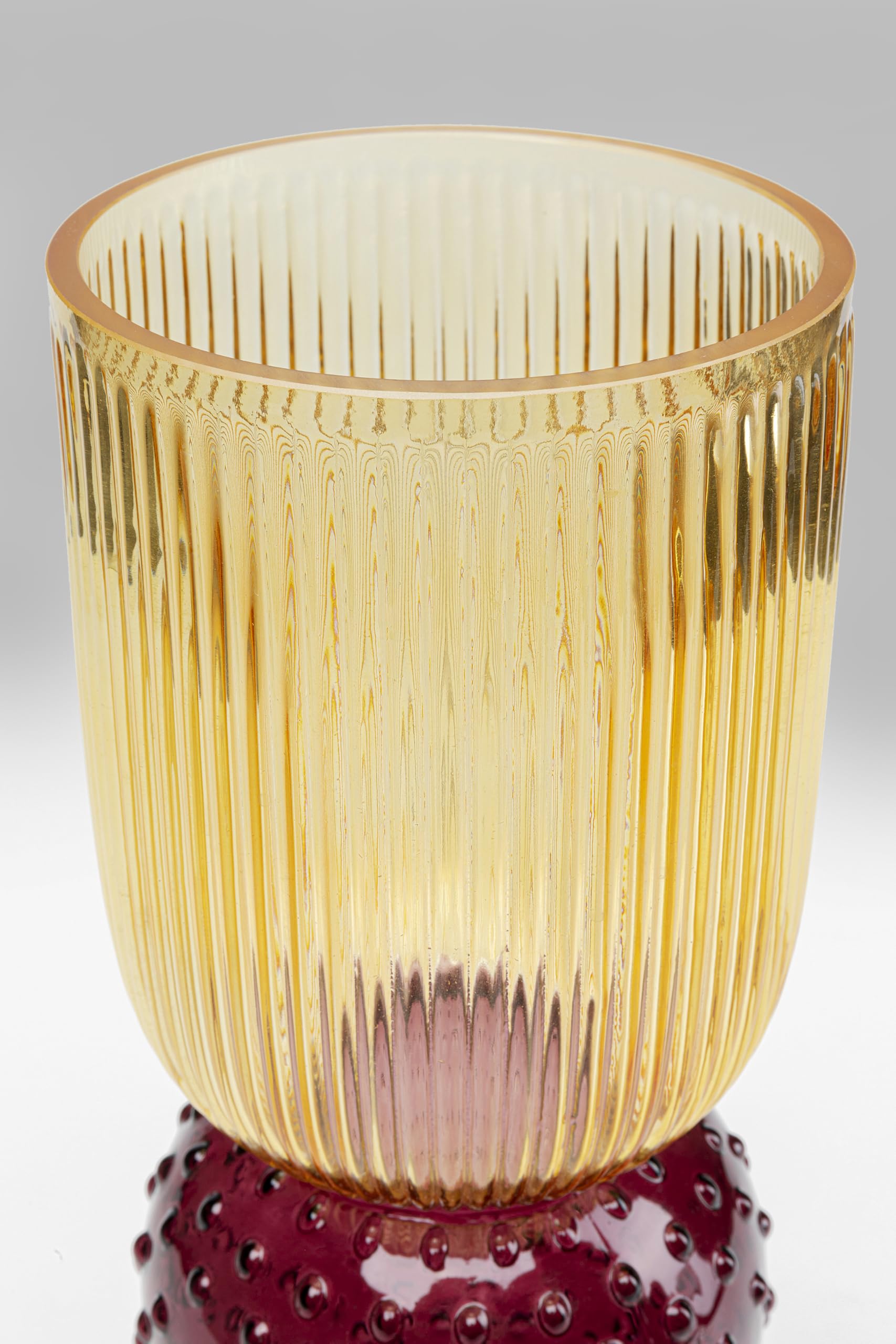 kare-design-vase-marvelous-duo-gelb-lila-glas-38cm-blumenvase-handgefertigt image 4