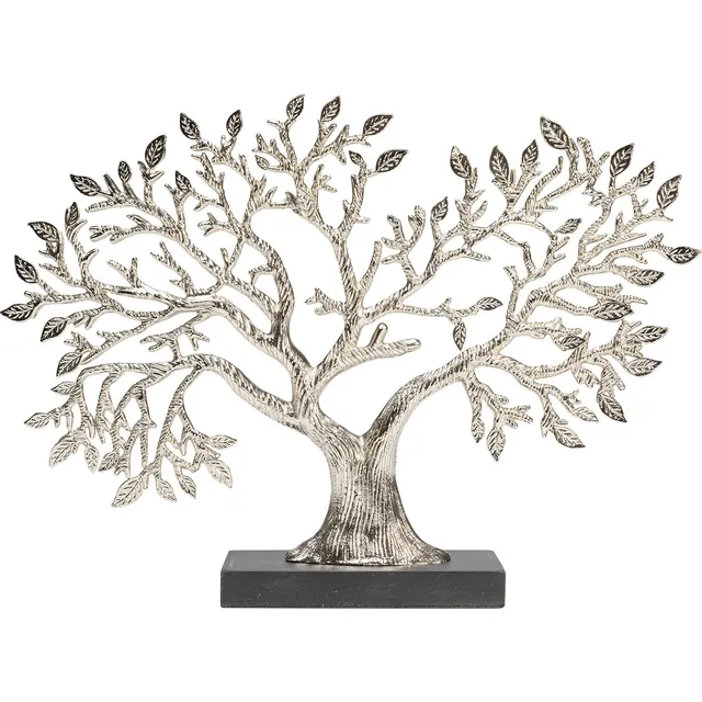 kare-design-tree-of-life-deko-objekt-silber-39-cm image 1