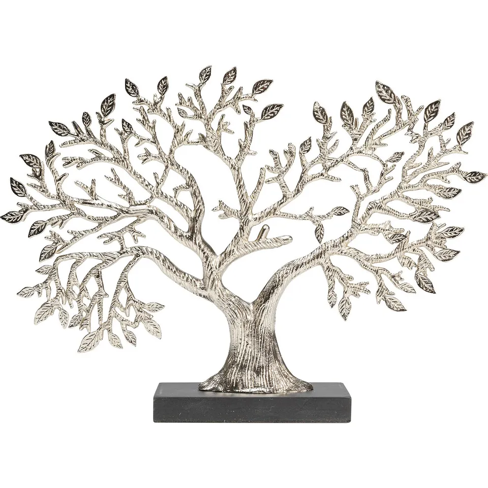 kare-design-tree-of-life-deko-objekt-silber-39-cm image 1