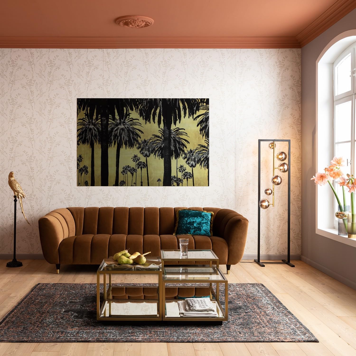 kare-design-spectra-3-sitzer-sofa-messinggelb-samt-245x96-cm image 2