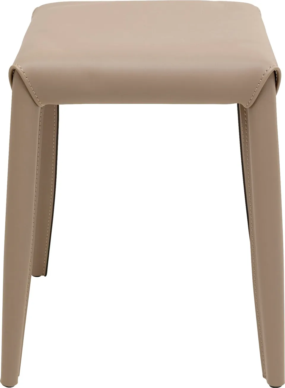 kare-design-hocker-monza-hellgrau-35x35x46-cm-sitzhocker-lederoptik-mit-stahlf-e image 1