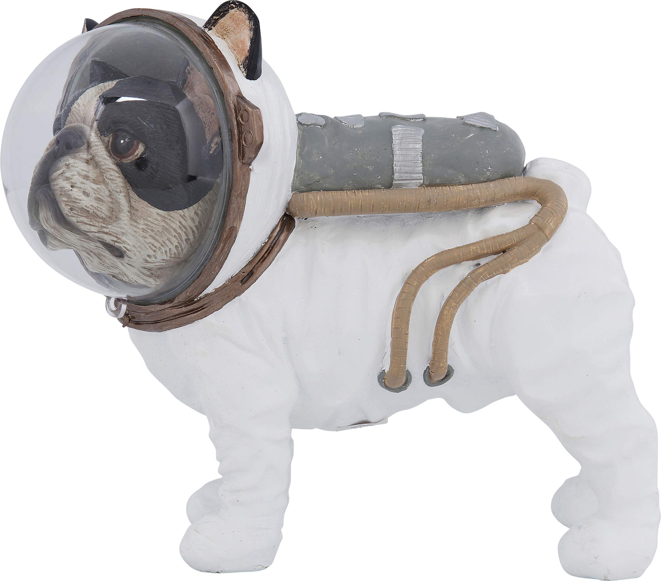 kare-design-space-dog-deko-figur-wei-schwarz-bulldogge-astronaut-21x25x12-cm image 4