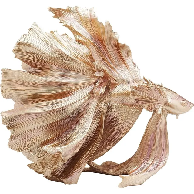kare-design-deko-figur-betta-fish-gold-57x63x34cm image 1