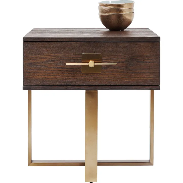 kare-design-kommode-osaka-braun-60x55x55-cm-holz-edelstahl image 1